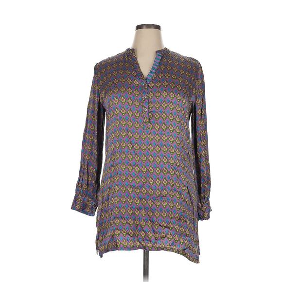 Lisa Corti 100% Silk Long Sleeve Tunic Sz. XL - Picture 1 of 6